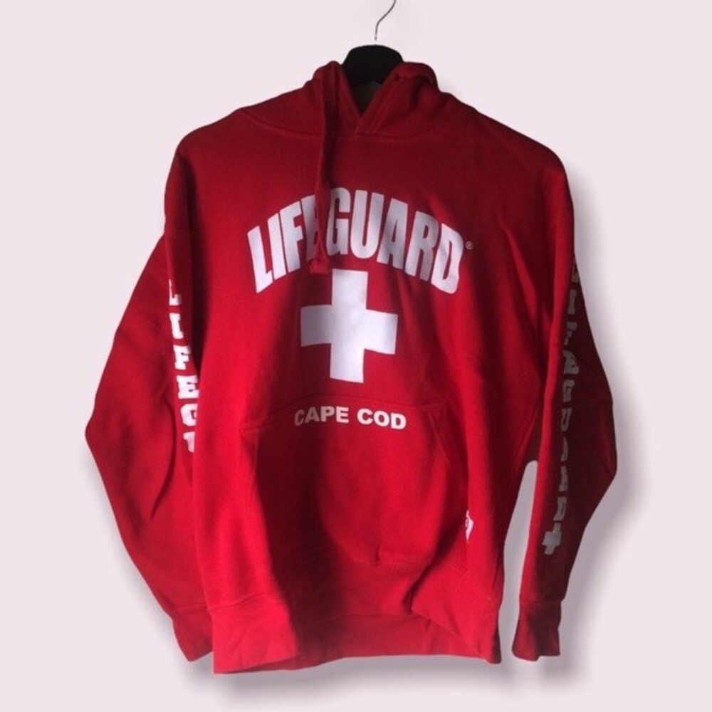 Cute Red Cape Cod Lifeguard Sweater